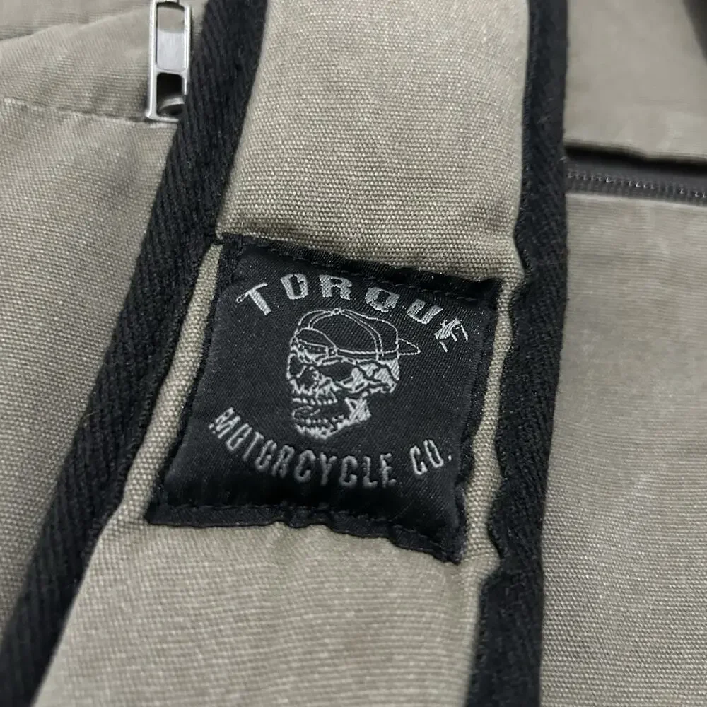 Torque Motorcycle Co. Canvas Backpack Dri Duck Green